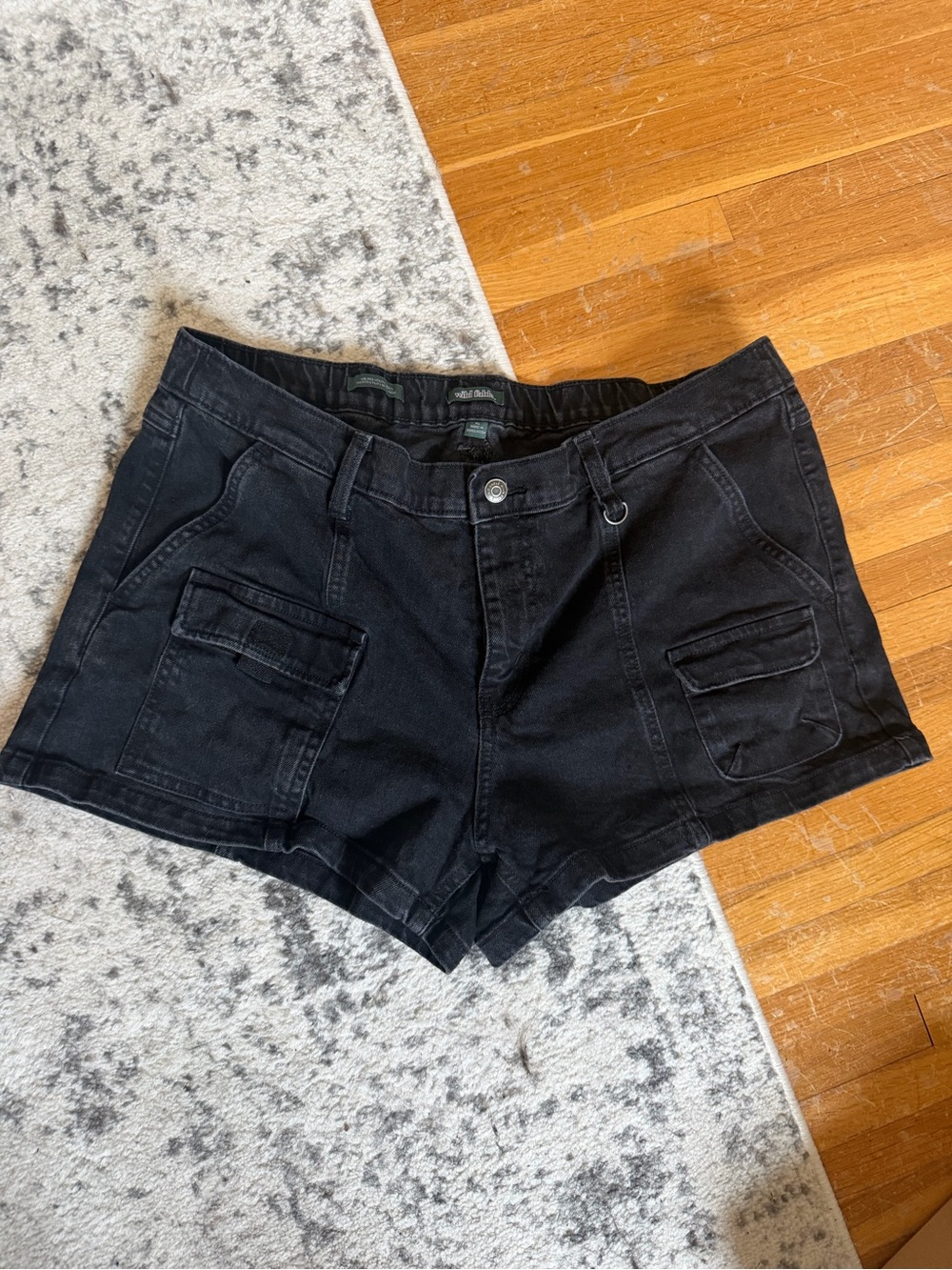 wild fable Black Cargo Utility Shorts